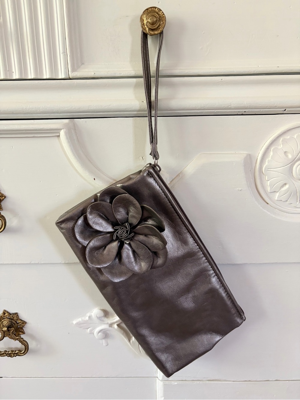 Sephora Gray Metallic Wristlet